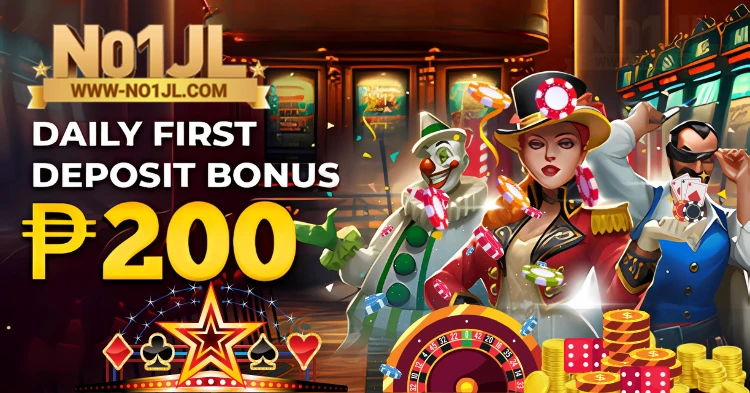 Daily First Deposit Bonus up to ₱200 Promotions at No1JL